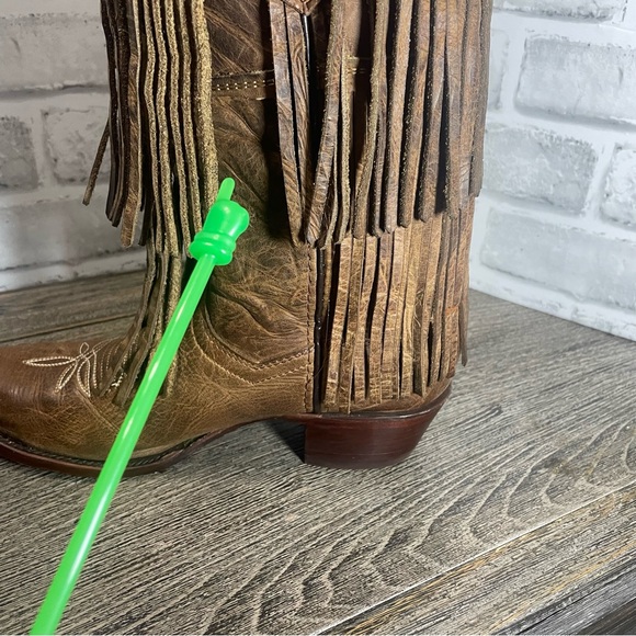 Wildflowers Brown Fringe Western Boot. Women’s size 8. Preowned. Missing fringe. - Picture 7 of 15